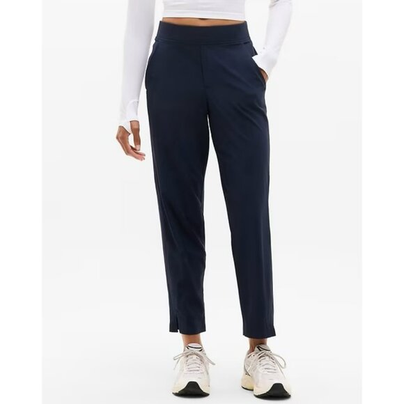 NWOT! Athleta Brooklyn Mid Rise Ankle Pant, Navy Blue, Size 16 - Picture 2 of 15